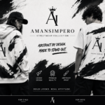 AmanSimpero Unisex Black & White Graphic Print Oversized Hoodie – Streetwear Collection